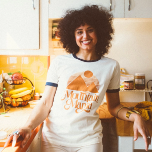 Mountain Mama Graphic Ringer Tee