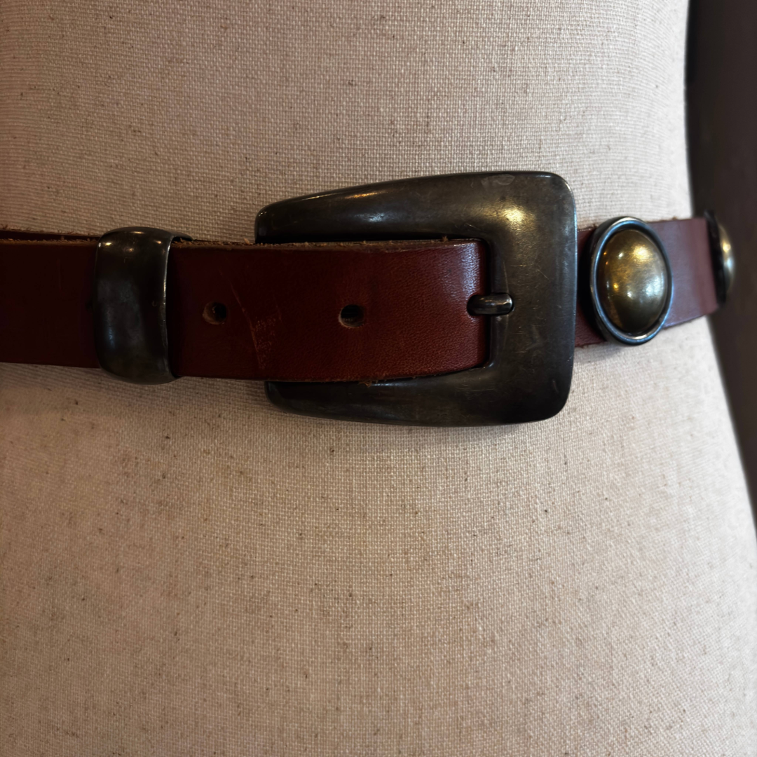 Patricia Green Boho Western Concho Brown Vintage Leather  display picture 2